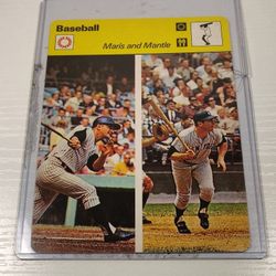 1977 Sportscaster Mickey Mantle/Roger Maris Baseball Card#25.
