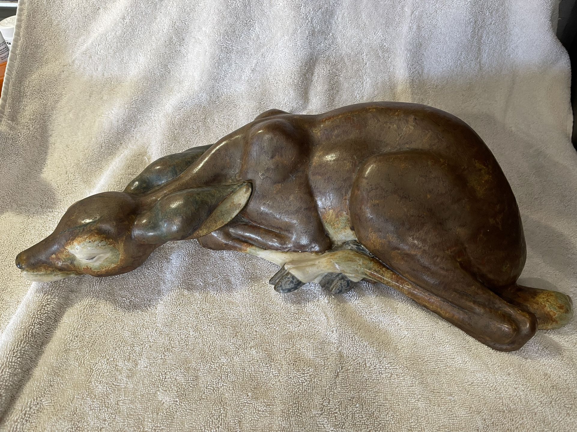Lladro Gres - Resting Gazelle - Porcelain Figurine By F. Garcia