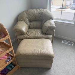 Couch and chair with ottoman
