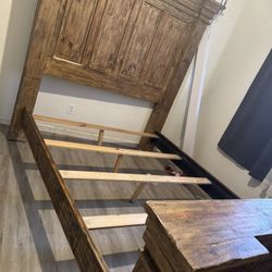Real Wood Queen Size Bed Frame 