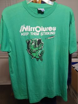 Vintage 1980's Original MirrO-Lures Hanes Fifty-Fifty T-Shirt - XL 