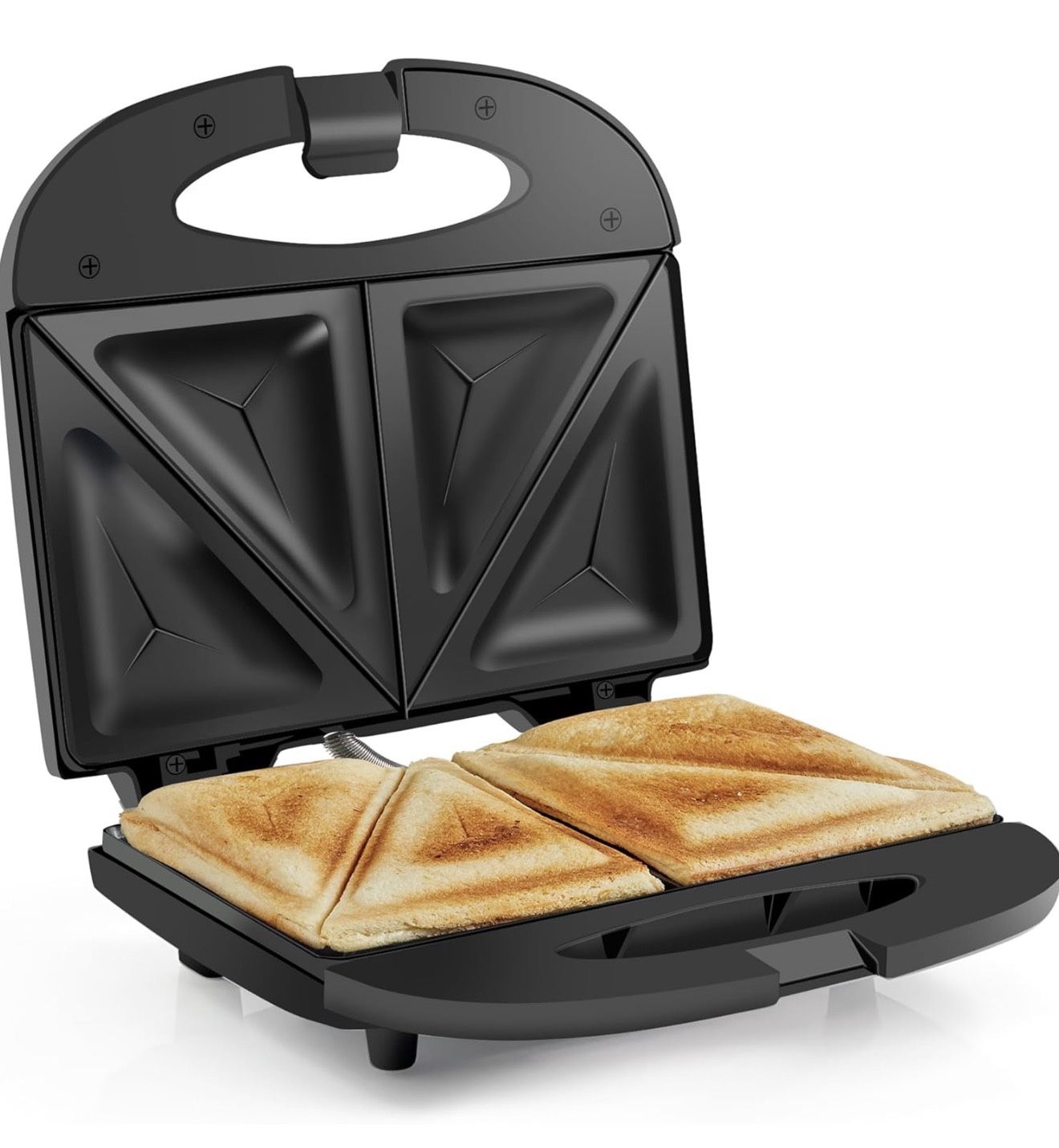 Elite Gourmet Maxi-Matic Sandwich Panini Maker [NEW] Grilled Cheese Machine Tuna Melt Omelets Non-Stick Surface, 2 Slice, Black