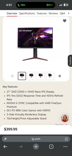 LG gaming monitor