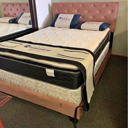 NEW TWIN FULL QUEEN KING SIZE BED WITH 11inch PROMO MATTRESS AND BOXSPRING INCLUDING FREE DELIVERY 