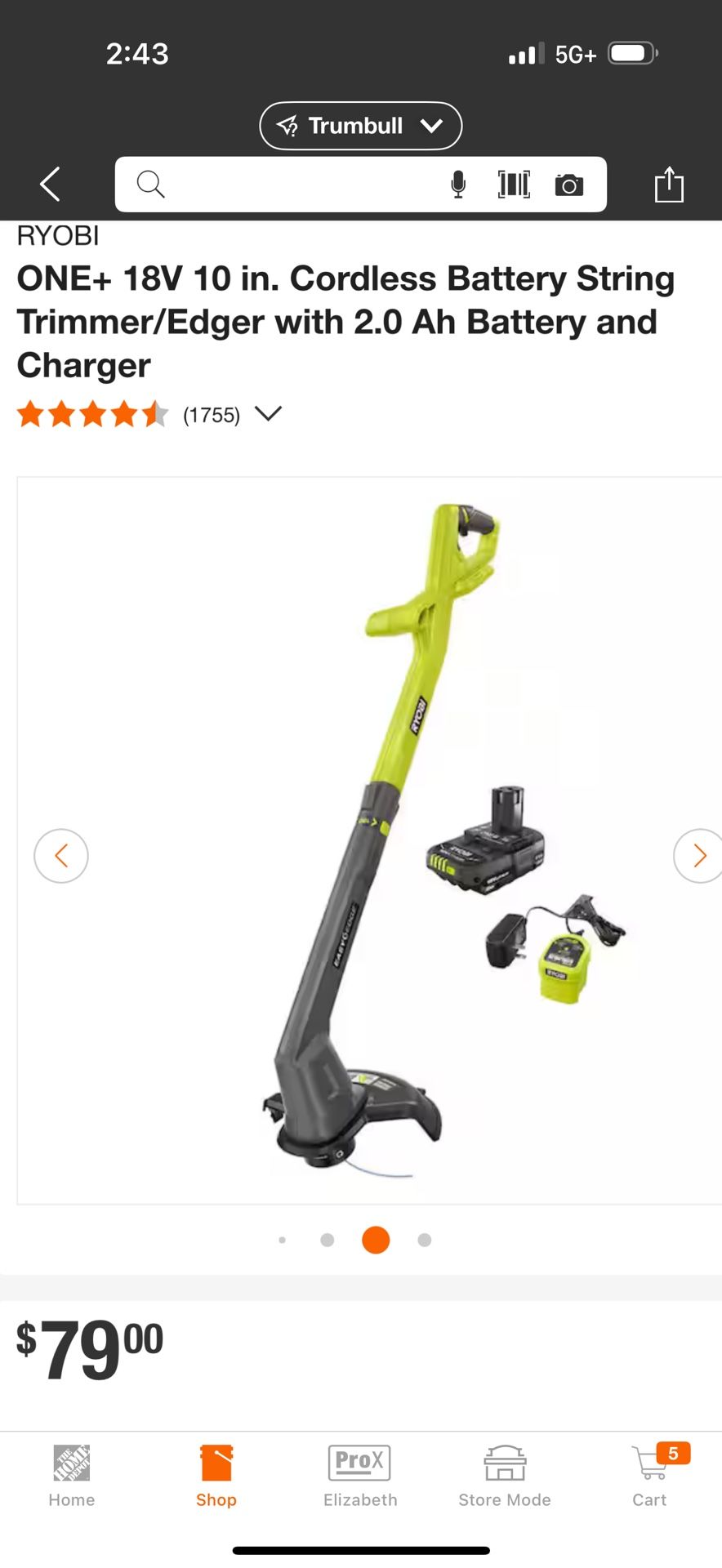 Ryobi 18V One+ String Trimmer