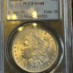 Collector 1884 New Orleans Mint $1 Dollar Coin Silver 