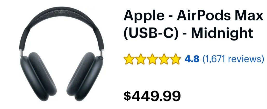 Apple Air Pods Max Midnight
