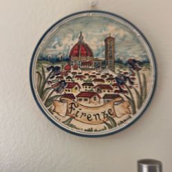Hand Painted Plate Firenze Florence 