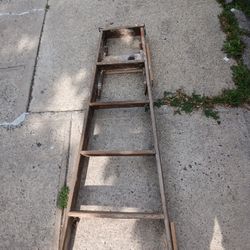Step ladder 5 feet wood art project flower shelves $25