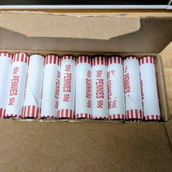 Unsearched Box Of Lincoln Shield Cents , Bank Box.
