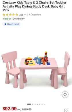 Kids table and 2 chairs set