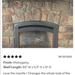 Mahogany Wood Mantel Fireplace