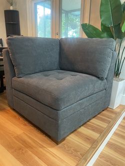 Charcoal gray Costco corner sectional