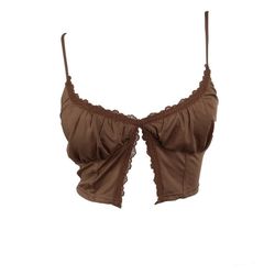 Brown Tank Crop Top