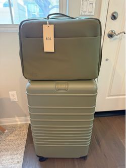 Brand new Beis luggage and travel bag bundle