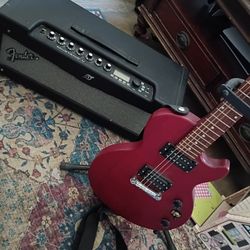 Mustang V Fender Amp Head And Epiphone Les Paul Special Bundle 