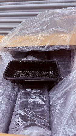 Black Plastic Trays / Containers – 720 pcs per Box