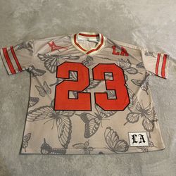 California Los Angeles 23 Mesh Butterfly Jersey Tan Mens 2XL Streetwear Workout