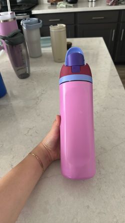 Pink Insulated Water Bottle with Flip Lid