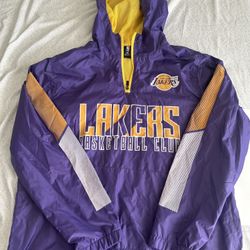 LA Lakers Pullover Windbreaker Jacket Medium