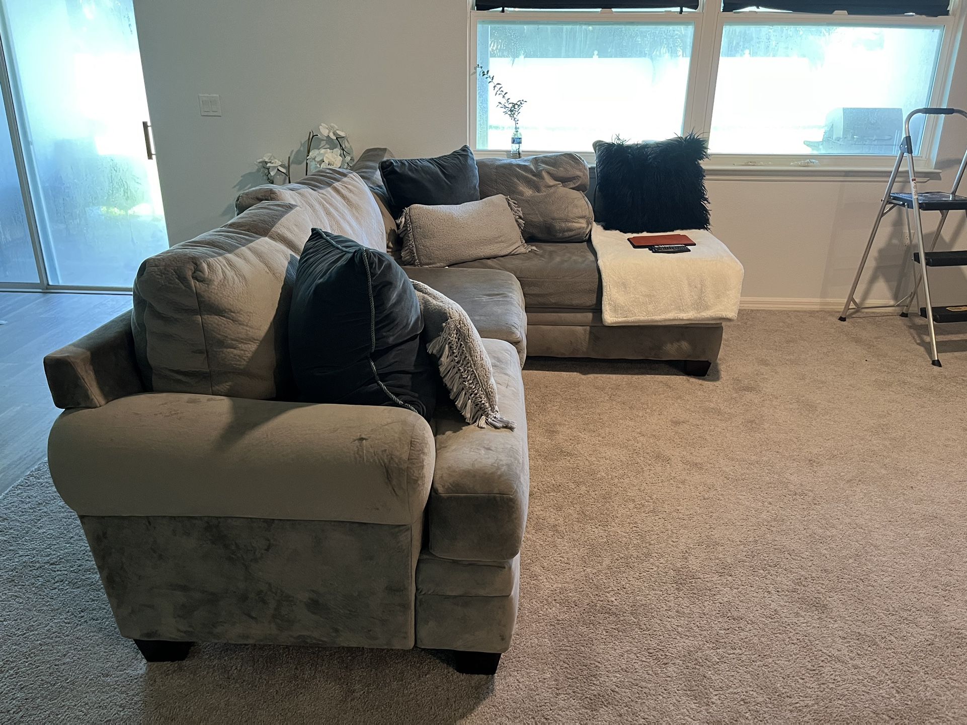 Microfiber Grey Sectional