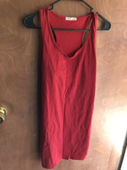 Red mini dress
