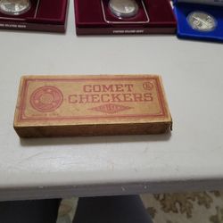100 year old unused box of comet checkers
