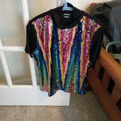 Desigual Sequin Top
