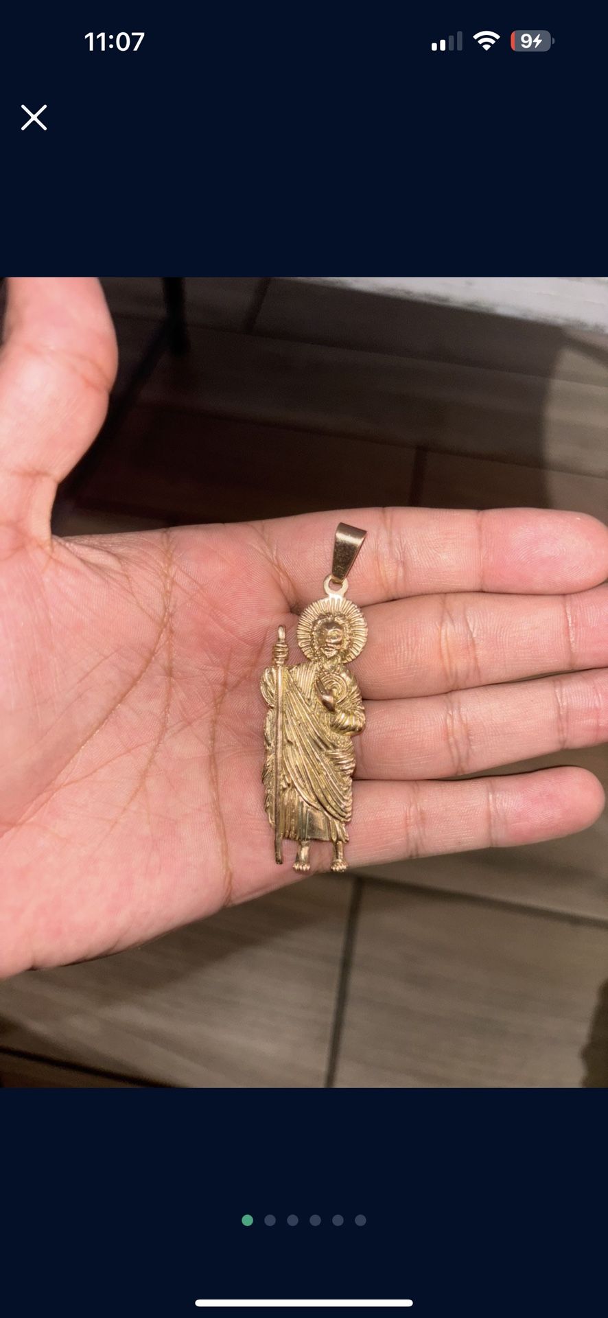 14K SAN JUDAS PENDANT