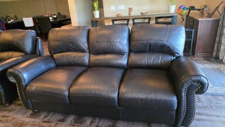 Leather Couch and Loveseat