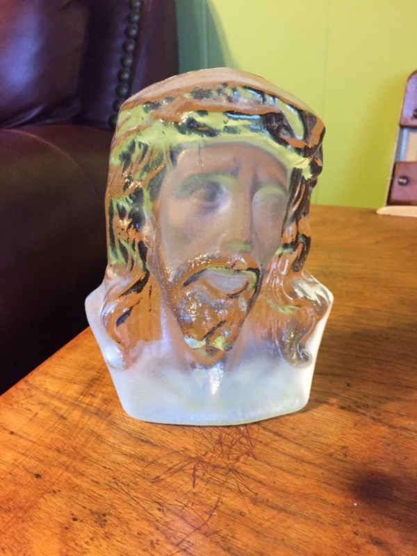 Beautiful see through Jesus statue.
