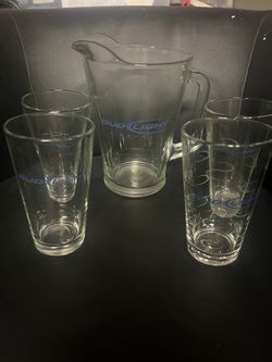 Glass Pitcher With Glasses Set