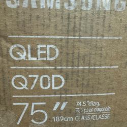 SAMSUNG 75-Inch Class QLED 4K Q70D Series Quantum HDR, Dual LED, Object Tracking Sound Lite, Q-Symphony, Motion Xcelerator Turbo+, Gaming Hub, Smart T