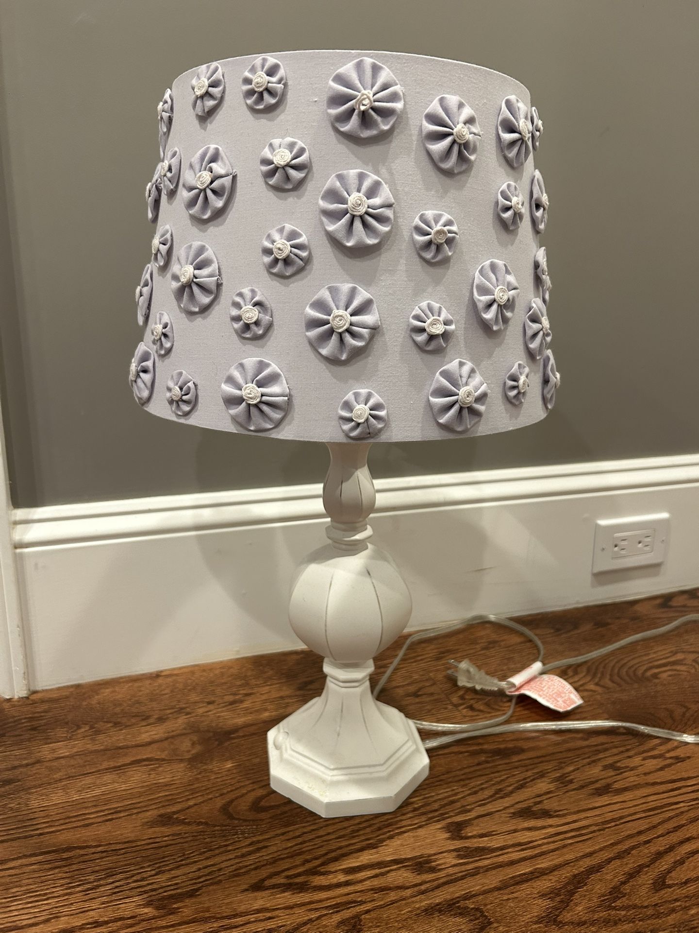 Pottery barn Kids purple White Table Lamp - Retails $90  
