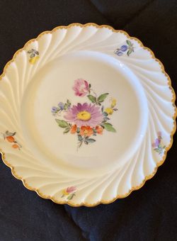 Vintage handPainted floral Plate
