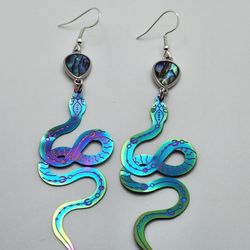 Shimmering Snake Earrings 
