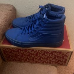 All Blue High top Vans 