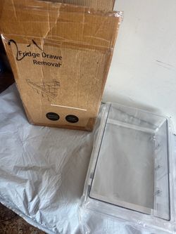 Transparent refrigerator drawer replacement to organize and store food