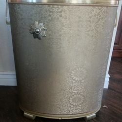 Midi Century Modern Vintage Laundry Hamper 