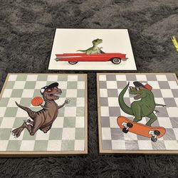 Dinosaur Wall Canvas Decor