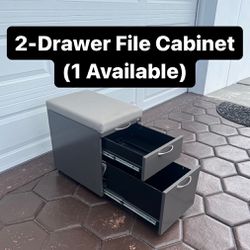 2-Drawer File Cabinet With Keys (1 Available) 