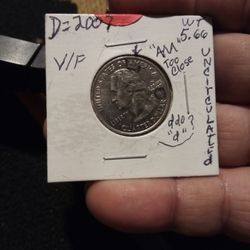 RARE US Coin Quarter (2007)"D"V.F.  DDO-"D"Uncirculated. (AM)too close error