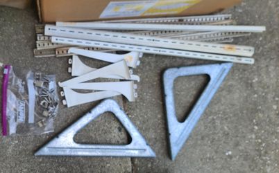 Free Wall Shelf Bracket and Track Hardware Set
