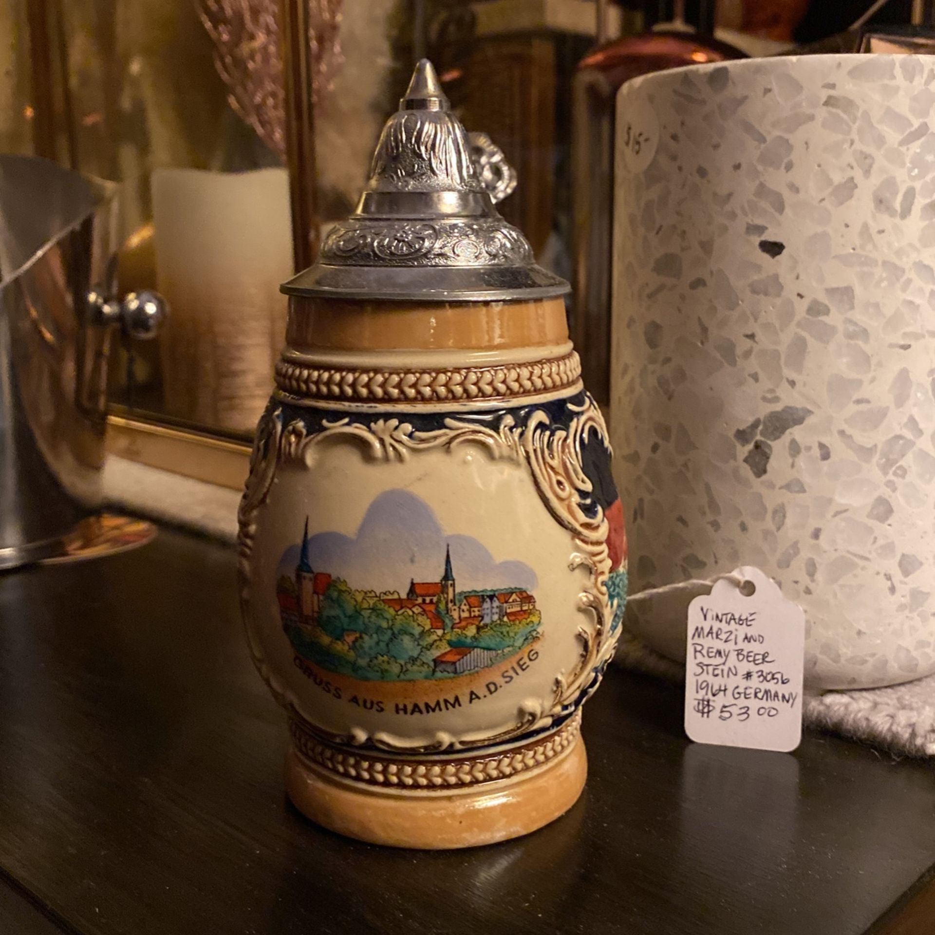 Vintage Marzi and Remy beer stein number 3056 1964 Germany
