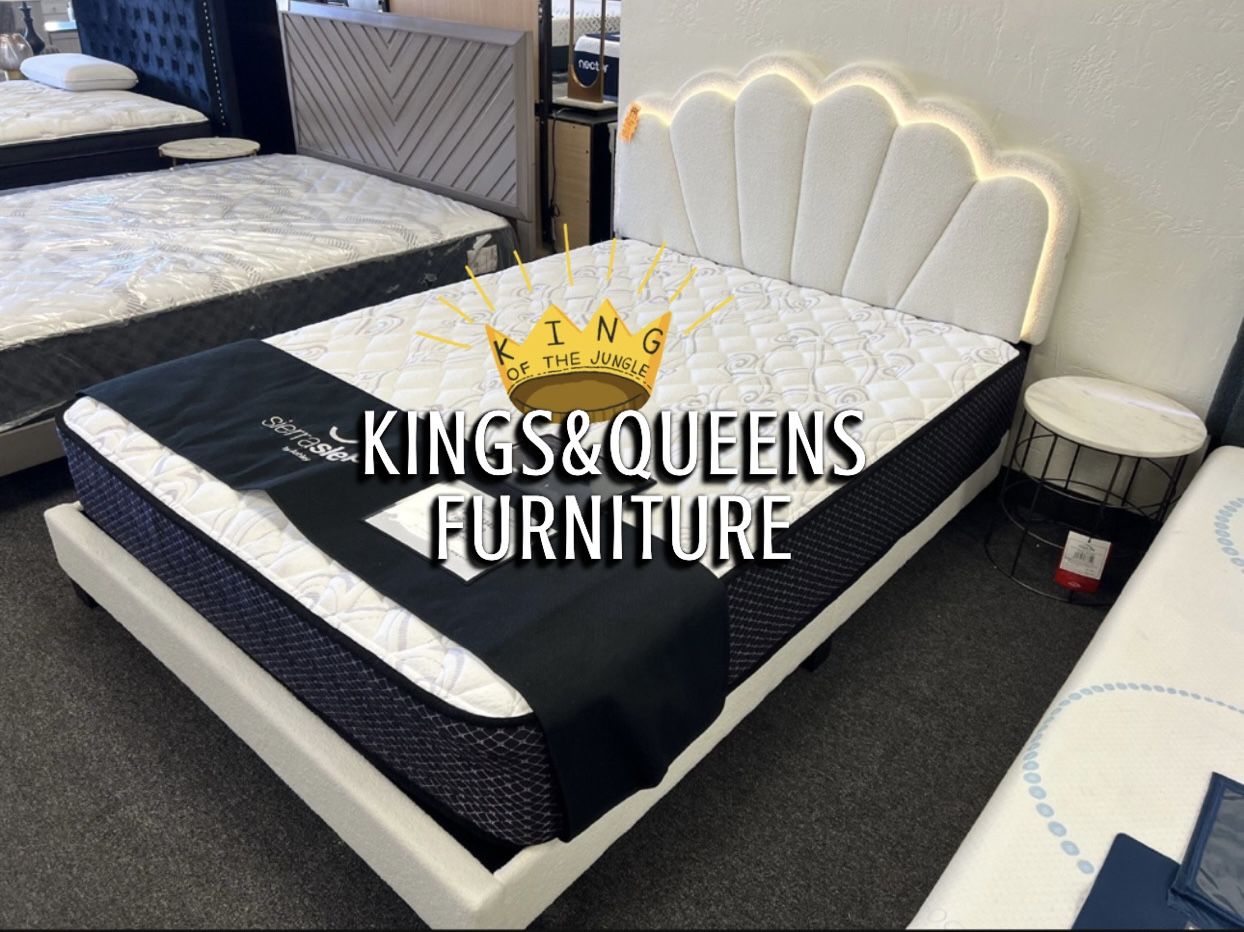 New Queen Bed Frame With Mattress 