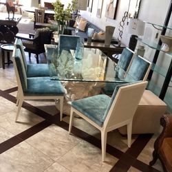 Barbara Barry For Baker Carmel Caned Dining Side Chairs, Set Of 6 (Dining Table Sold Separately)