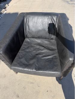 2 Leather one seater couches