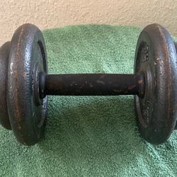 Dumbbells weights 6lbs and 2.5lbs each side. In West Boca