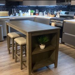 Dining Table And 4 Stools 5 Pc Set Counter Height 25”