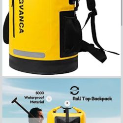 Waterproof Dry Bag Backpack for Kayaking, Roll Top Kayak Dry Backpack, Floating Outdoor Dry Sack Boating Sailing Canoeing Rafting Fishing Camping 85L 